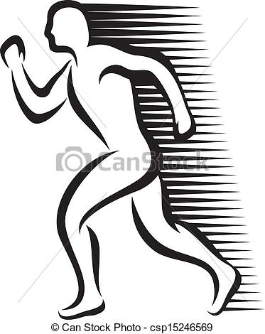 Runner clipart abstract. Vector panda free images