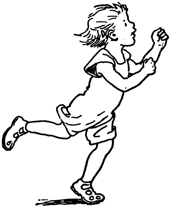 runner clipart black and white