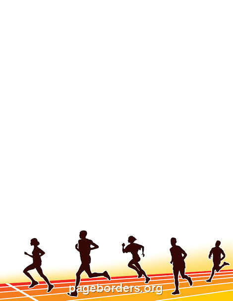 Runner clipart border. Running clip art page