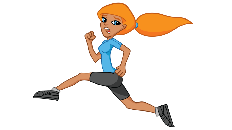 runner clipart exhausted