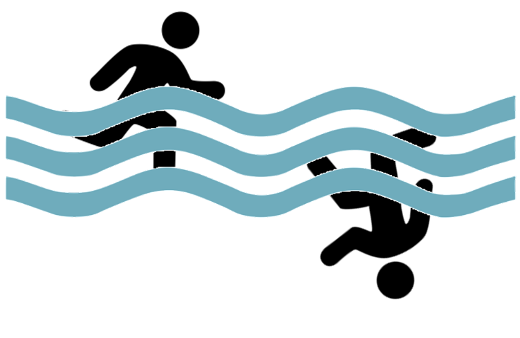 The emerging or submerging. Runner clipart lactic acid