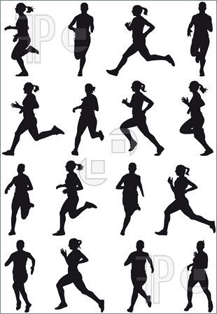 runner clipart lady runner