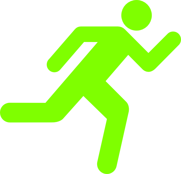 Running icon on transparent. Runner clipart logo