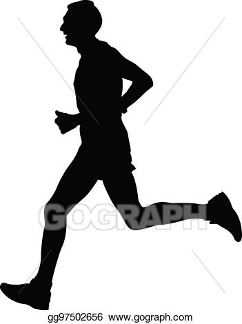 Clip art vector athlete. Runner clipart male runner