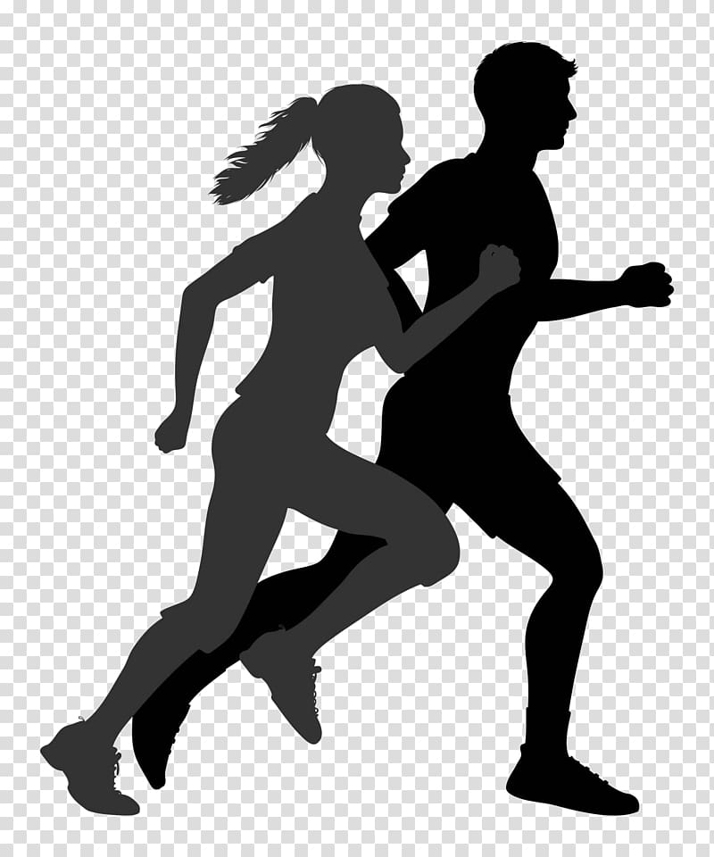 Runner clipart mile run. Running silhouette transparent background