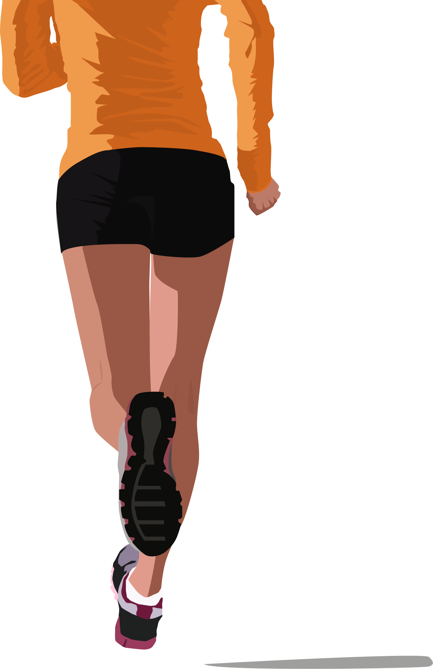 runner clipart orange