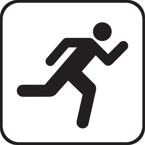 Running icon clip art. Runner clipart symbol