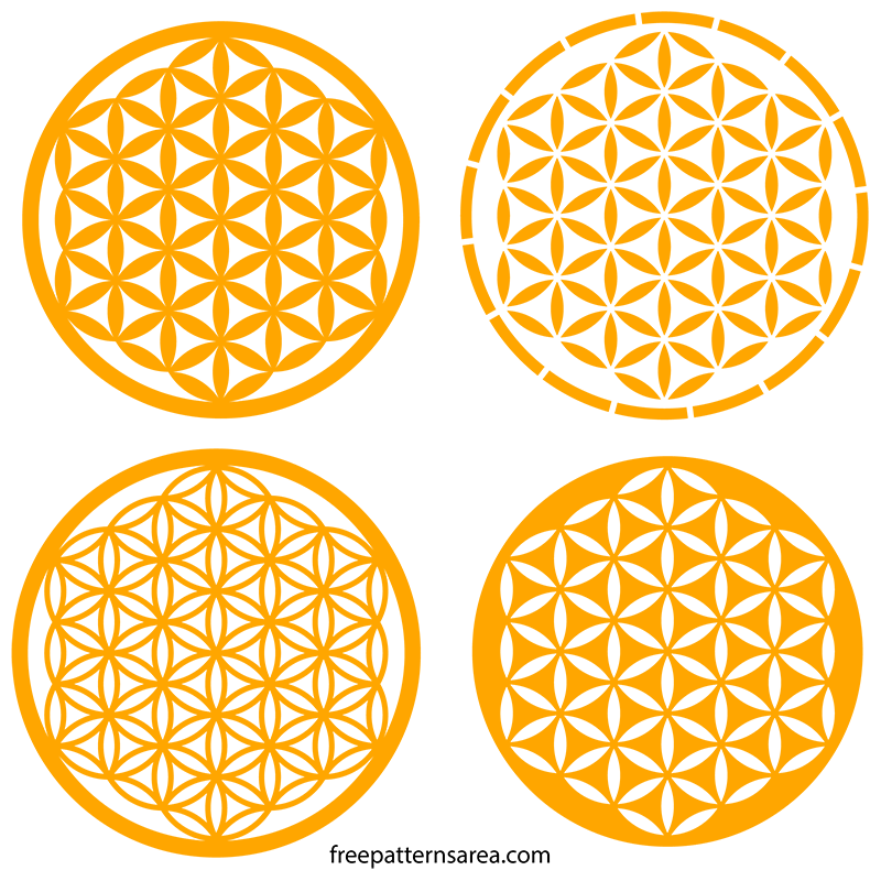 Flower of life free. Sacred geometry vector png