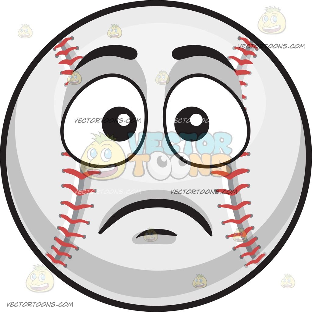 sad clipart baseball