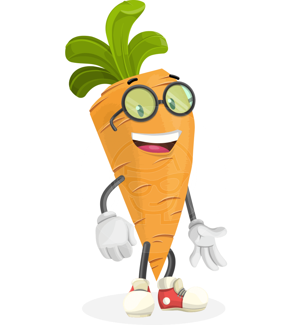 Sad clipart carrot. Vector vegetable cartoon character