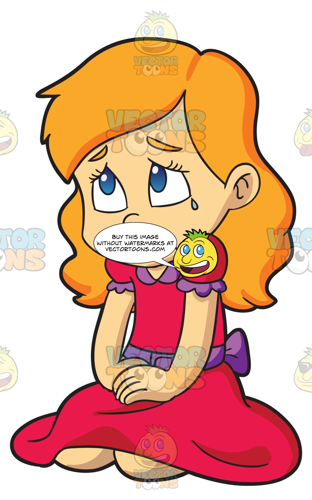 Young clipart female child. A girl looking so