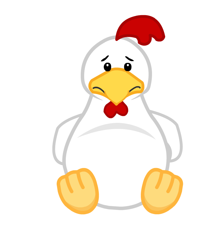 sad clipart hen