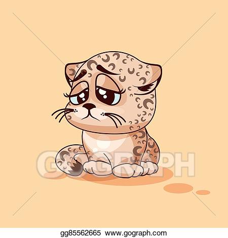 sad clipart leopard