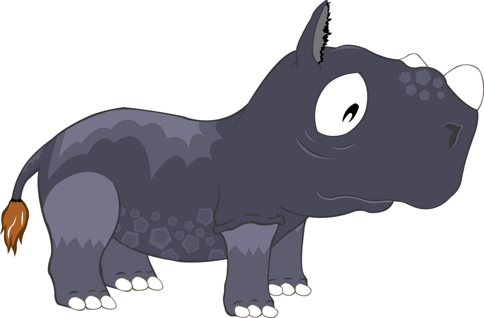 sad clipart rhino