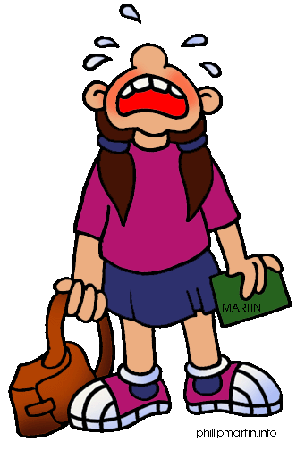 Going to clip art. Sad clipart school