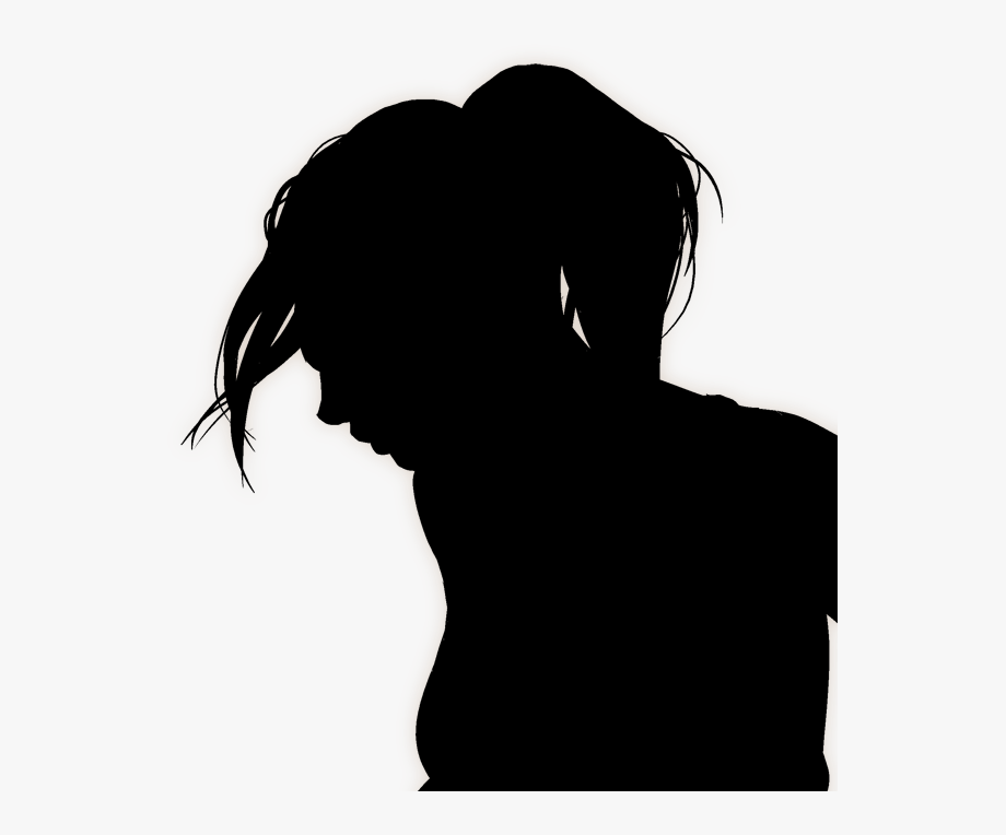 sad clipart silhouette