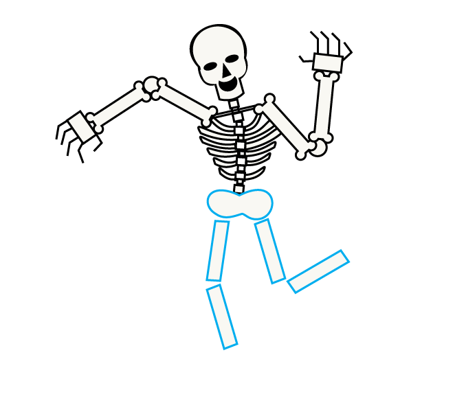 sad clipart skeleton