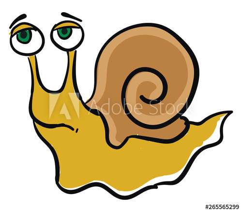 sad clipart snail
