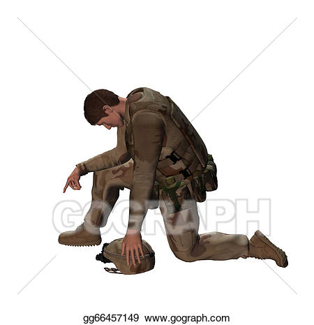 Stock illustration tribute gg. Sad clipart soldier