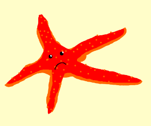 starfish clipart sad