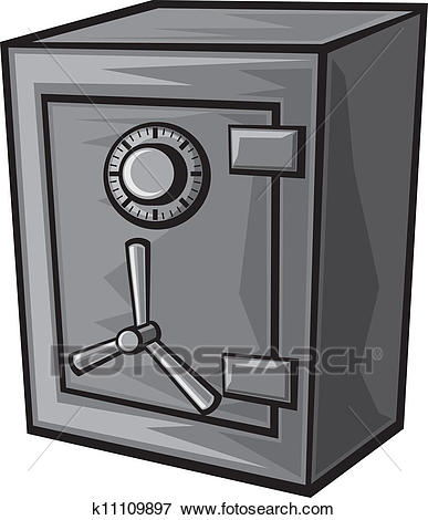 Safe clipart. Clip art of and