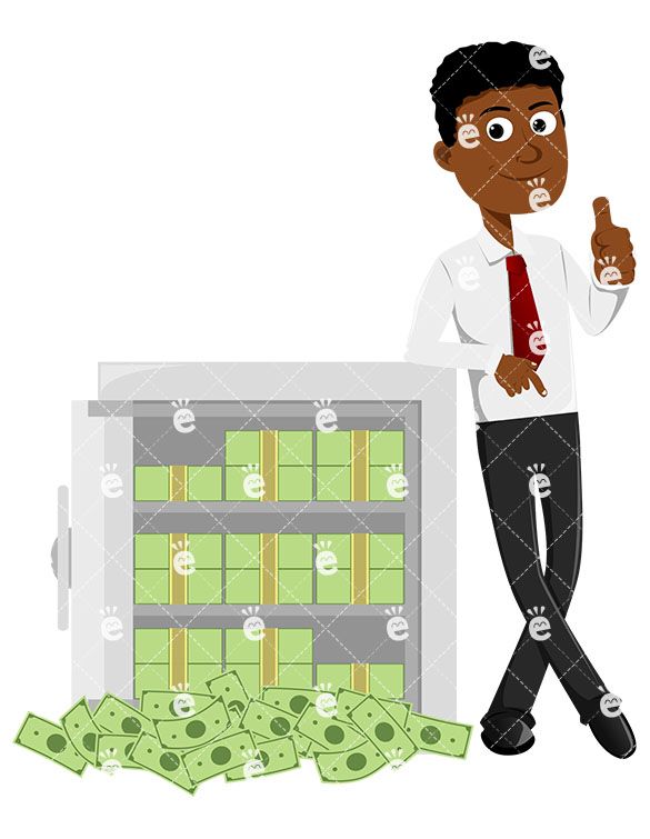 Safe clipart full. Pin on black businessman