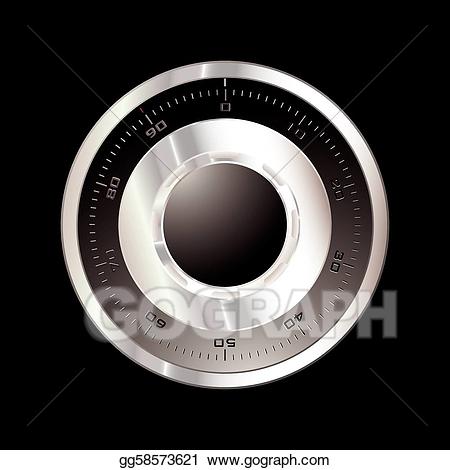 Safe clipart safe dial. Eps illustration dark vector