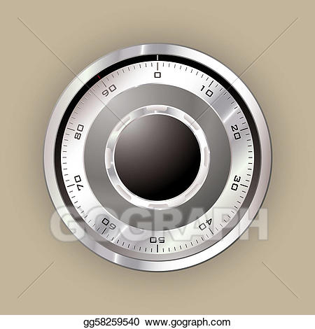Eps vector stock illustration. Safe clipart safe dial