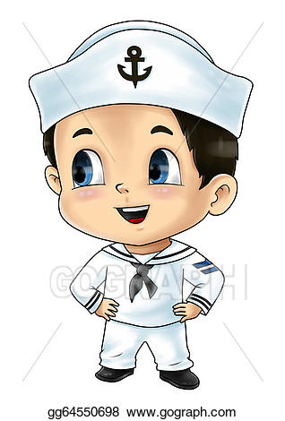 Sailor clipart cartoon. Stock illustrations gg gograph