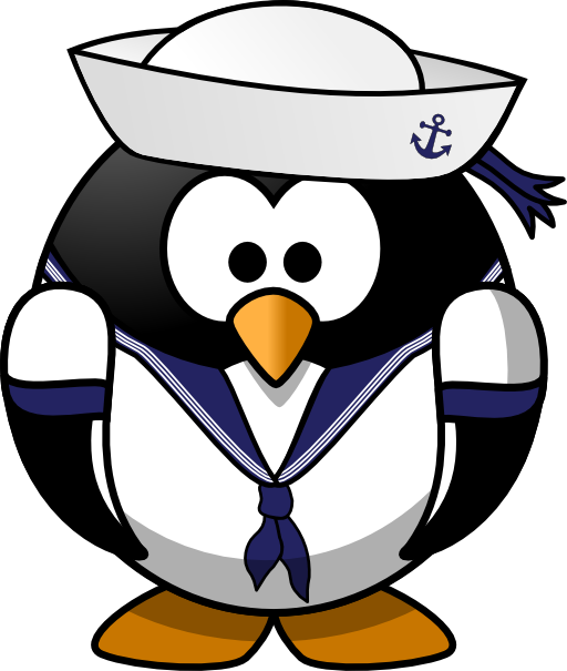 Sailor clipart cartoon. Penguin i royalty free