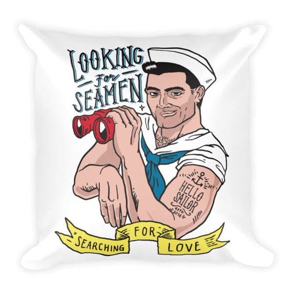 Gay pillow cases by. Sailor clipart seaman