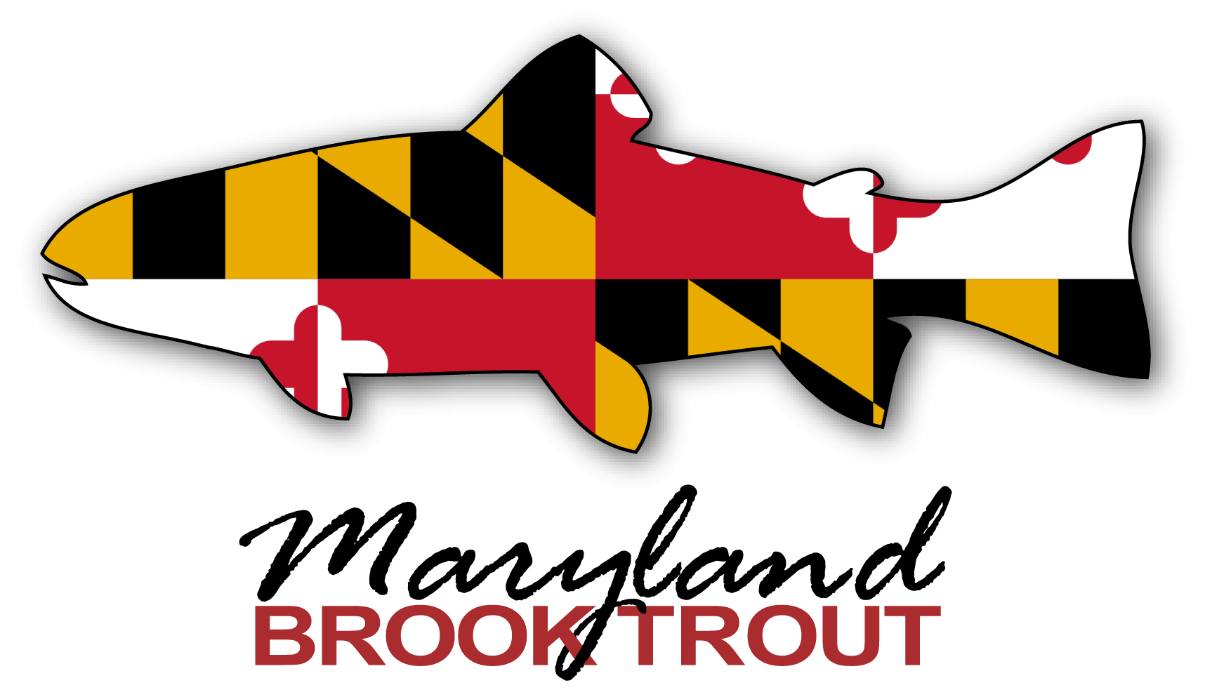 Salmon clipart brook trout. Management maryland logo
