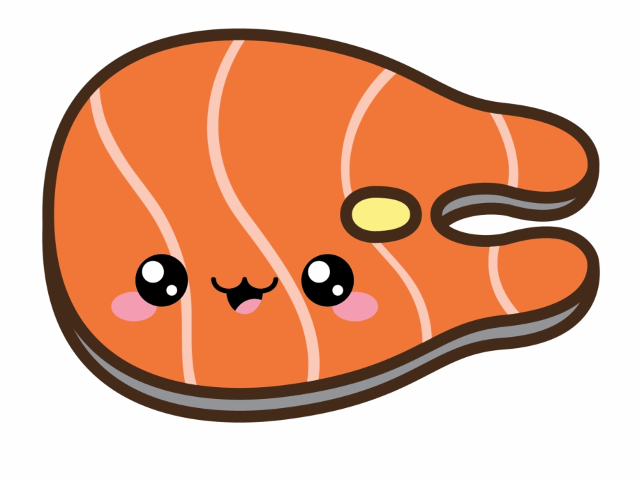salmon clipart cute