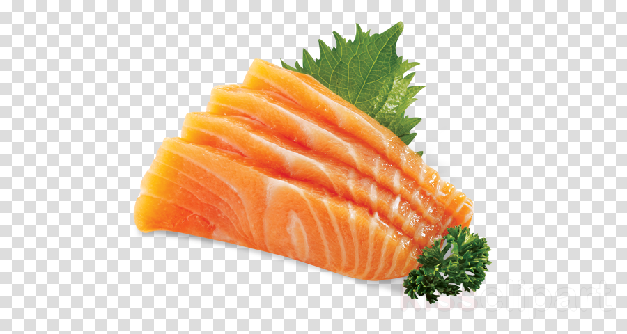 Sashimi smoked slice cuisine. Salmon clipart fish dish