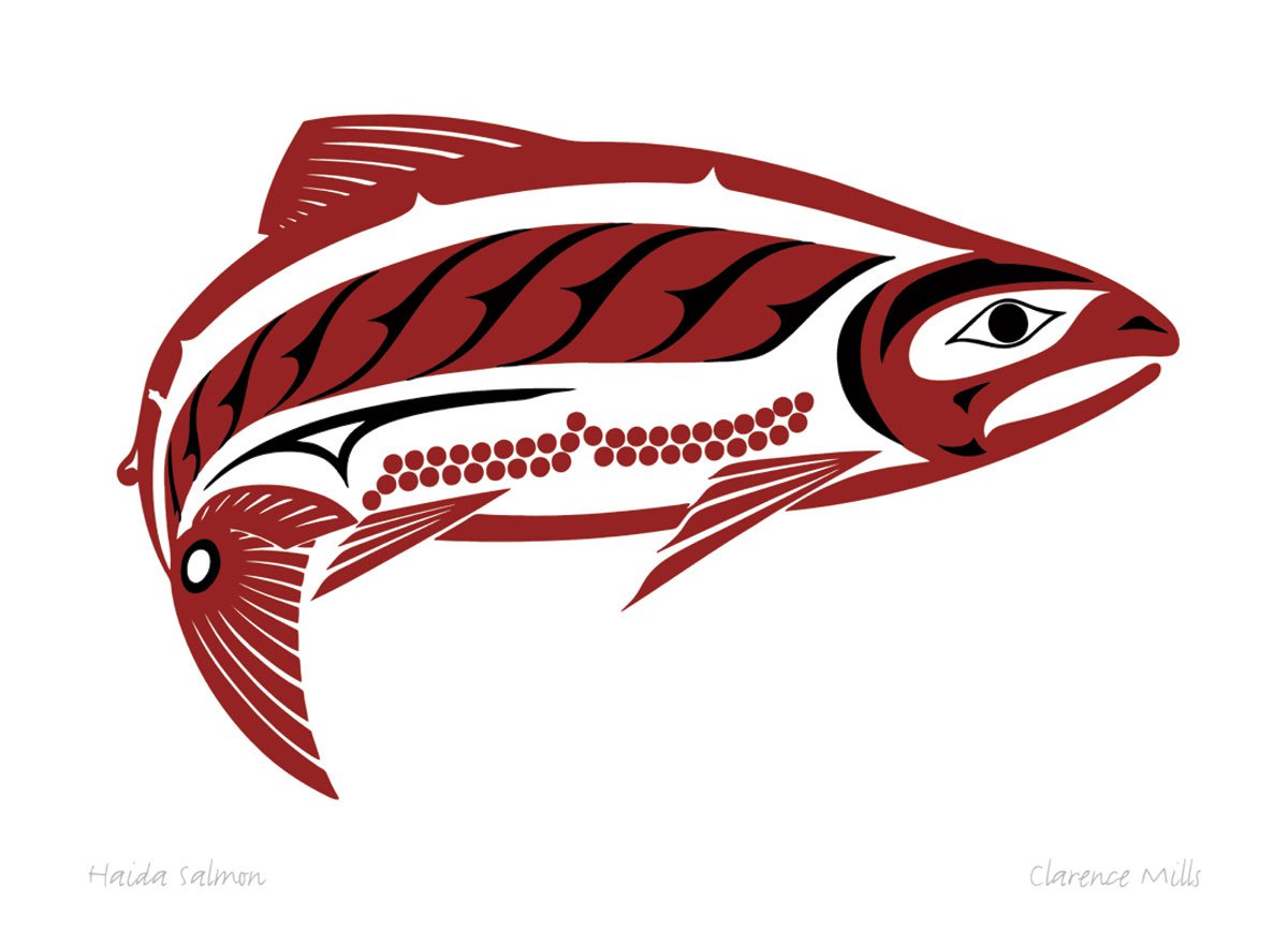 salmon clipart haida