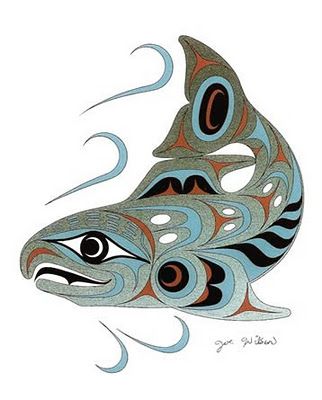 salmon clipart northwest art indian