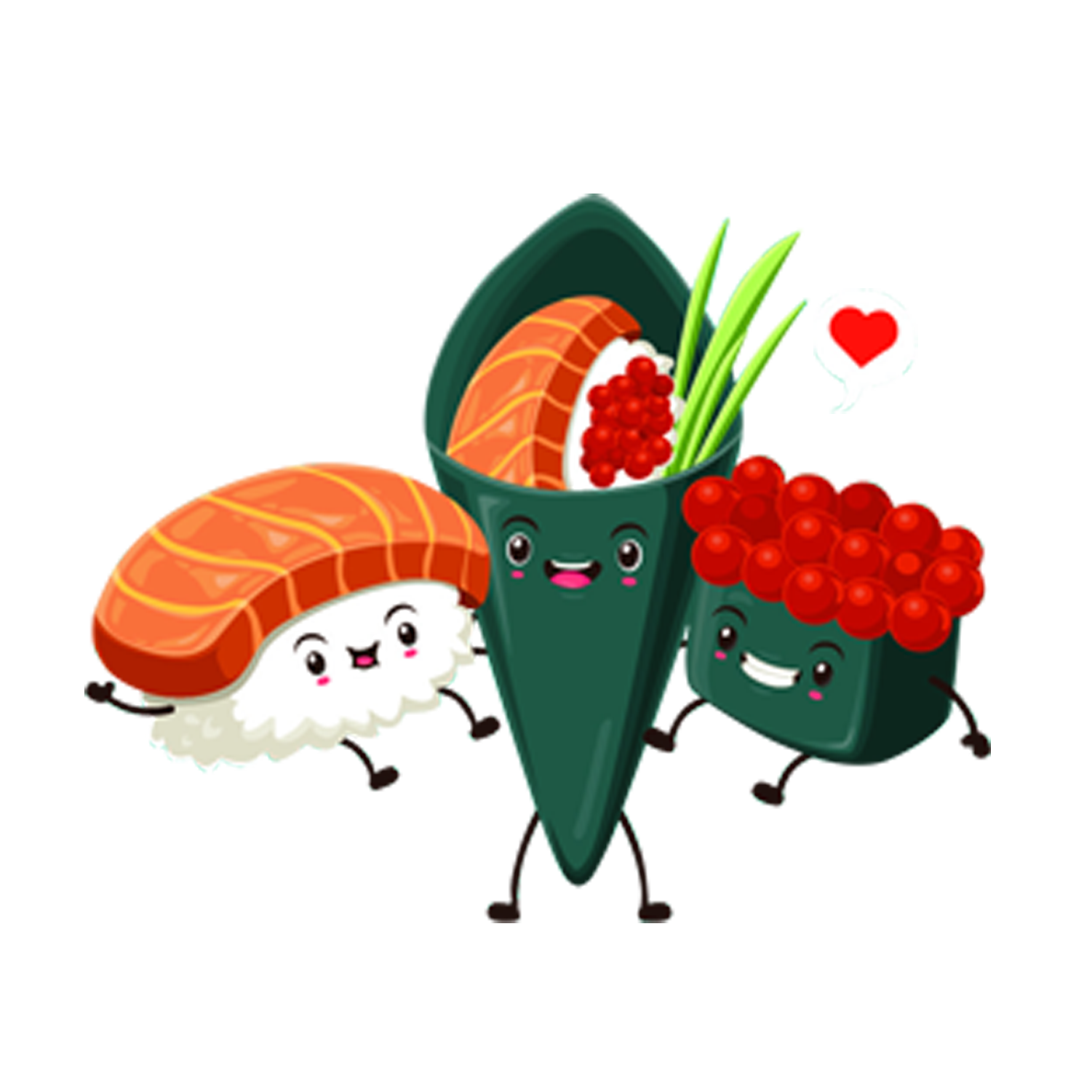 Japanese cuisine cartoon. Salmon clipart salmon sushi