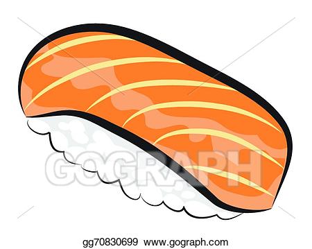 Salmon clipart salmon sushi. Vector art eps gg