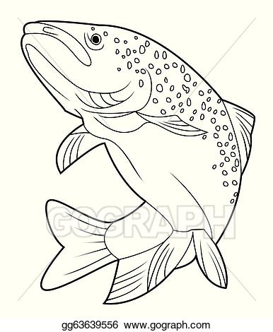 salmon clipart sketch