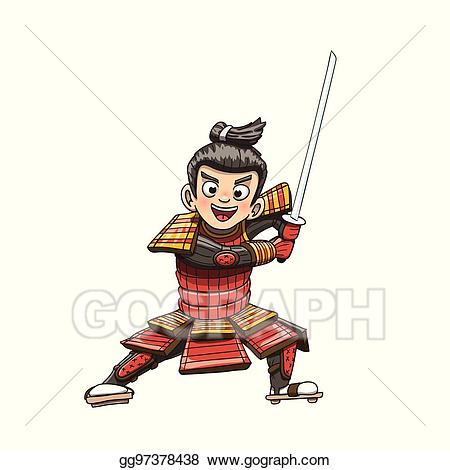 samurai clipart cartoon