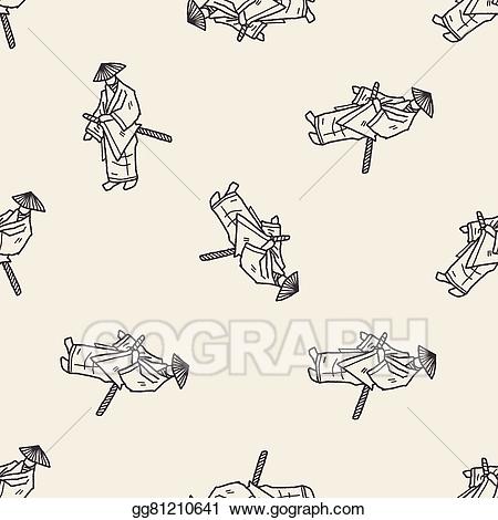samurai clipart doodle