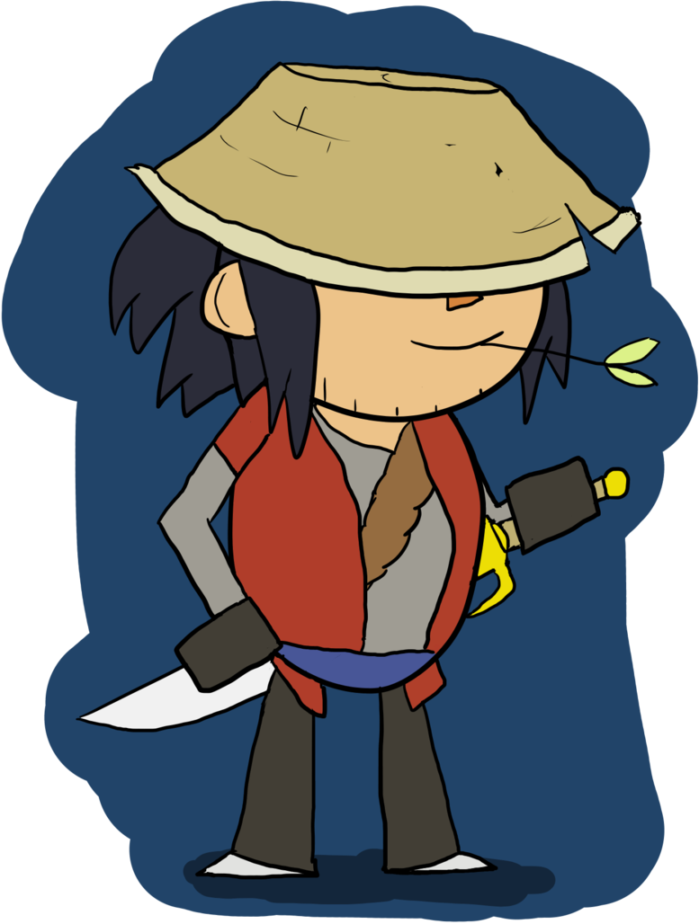 Samurai clipart hat. Ronin koji by clunse