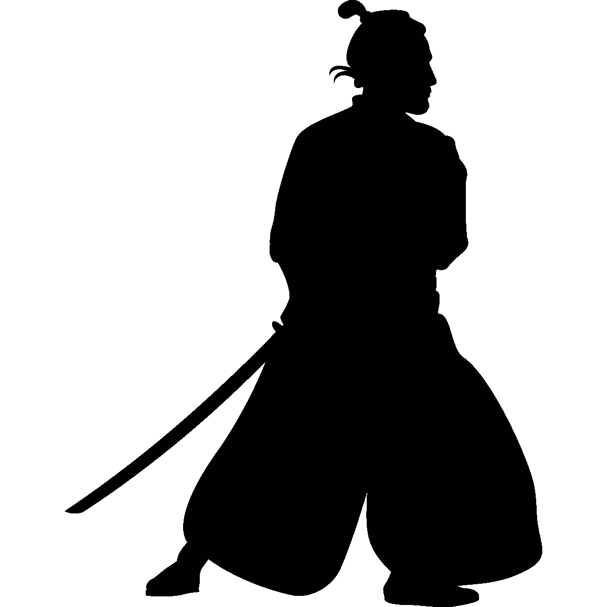 Samurai clipart silhouette. Png image purepng free
