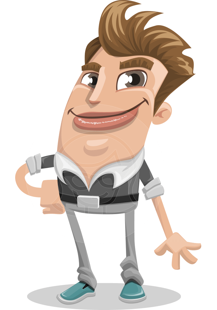 Vector cartoony business character. Samurai clipart simple cartoon