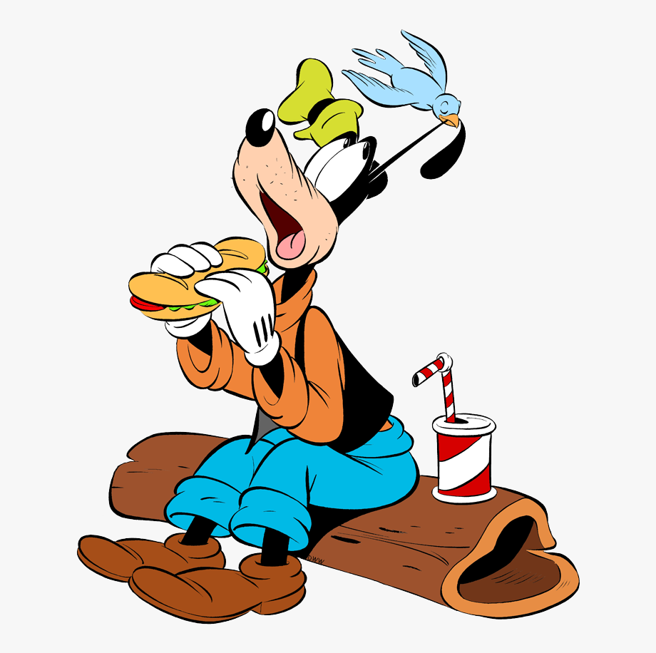 New goofy eating a. Sandwich clipart animated