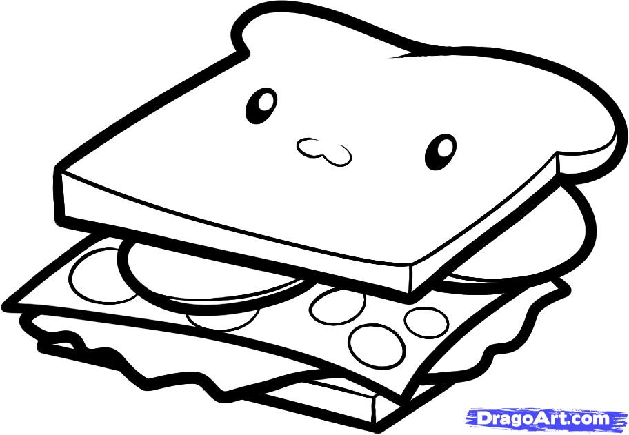 sandwich clipart drawing