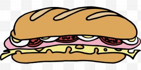 Submarine fast food subway. Sandwich clipart footlong