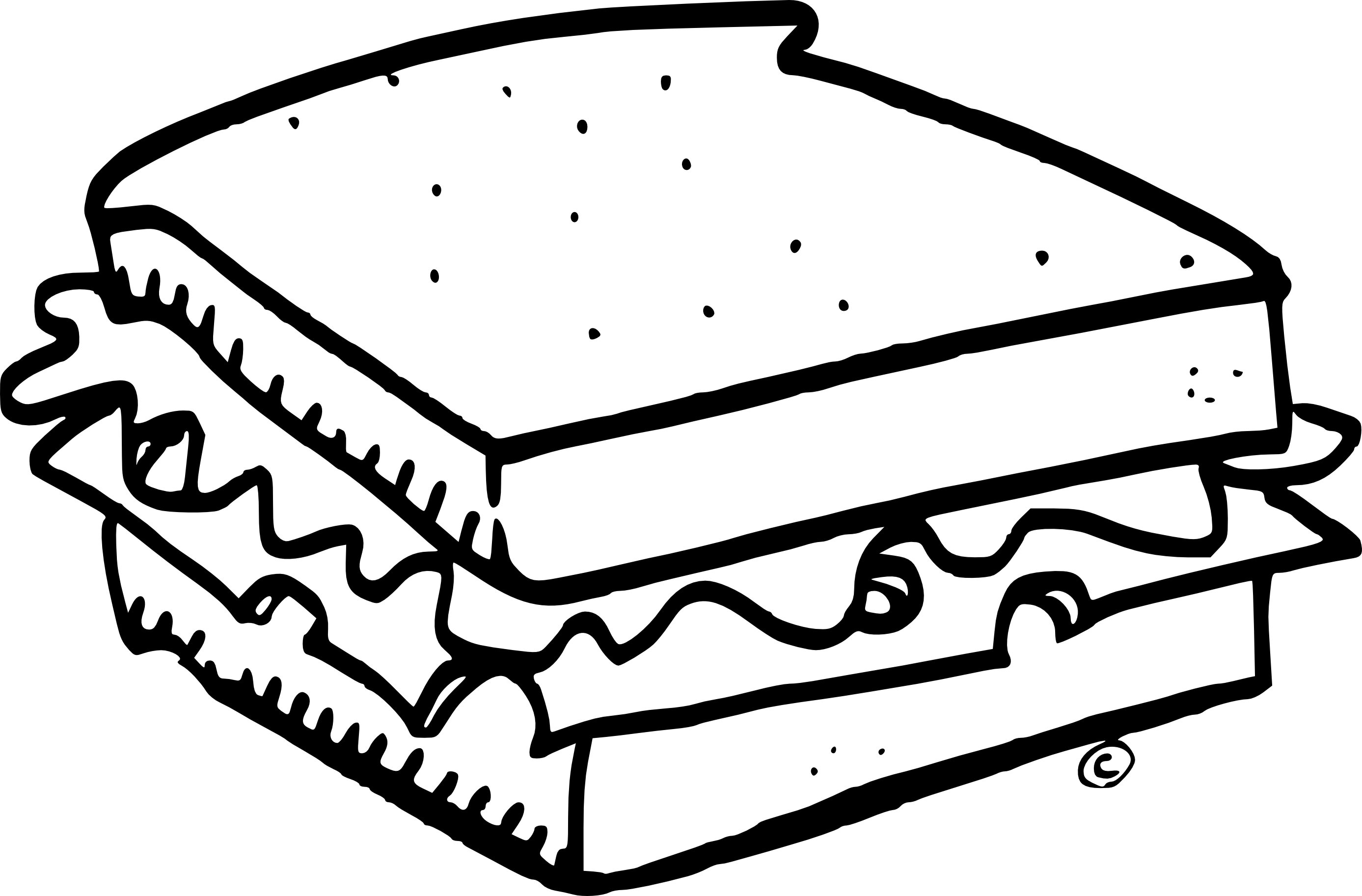 sandwich clipart line drawing