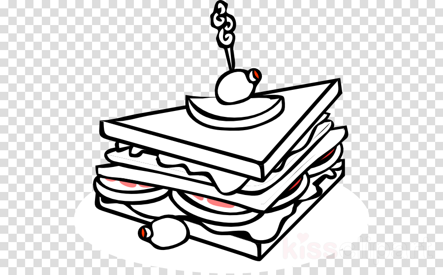 sandwich clipart outline