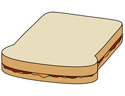 Sandwich clipart pbj. Pb j clip art